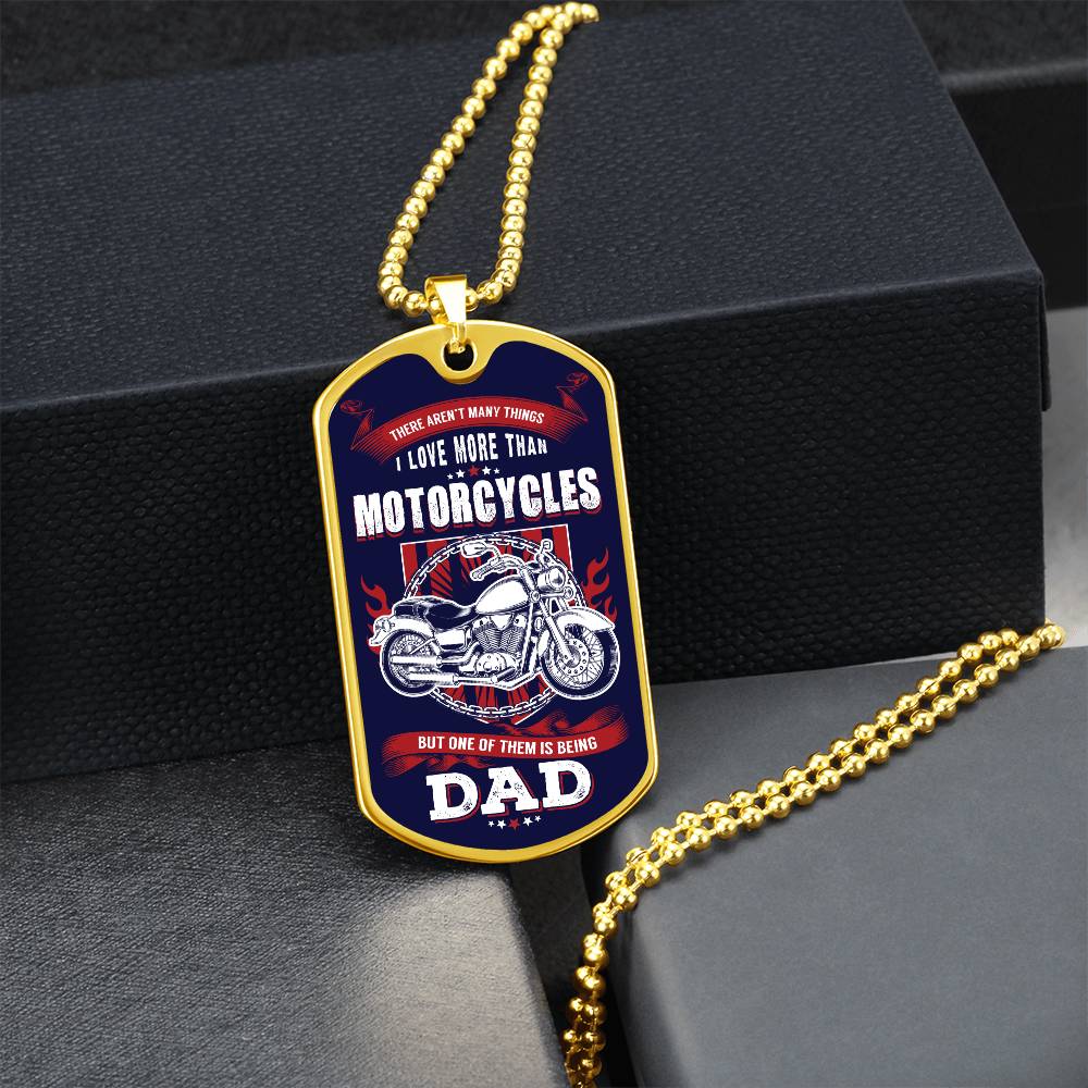 i love dad dog tag
