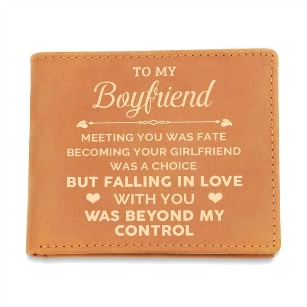 To My Boyfriend - Valentine's Day Gift - Graphic Leather Wallet