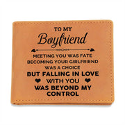 To My Boyfriend - Valentine's Day Gift - Graphic Leather Wallet