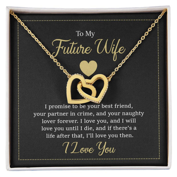 To My Future Wife - Interlocking Hearts Necklace