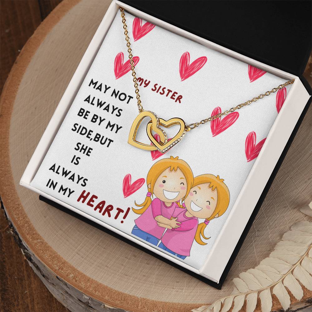 My Sister interlocking hearts