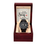 Son - Wedding Day Gift - Black Chronograph Watch