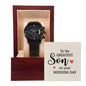 Son - Wedding Day Gift - Black Chronograph Watch