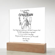 to my daughter .graduation