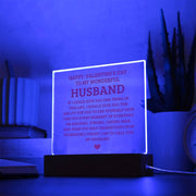 To My Wonderful Husband - Valentine's Day Gift - Acrylic Square Plaque