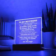 To My Boyfriend - Valentine's Day Gift - Acrylic Square Plaque