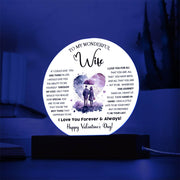 To My Wife - Valentine's Day Gift - Acrylic Circle Plaque