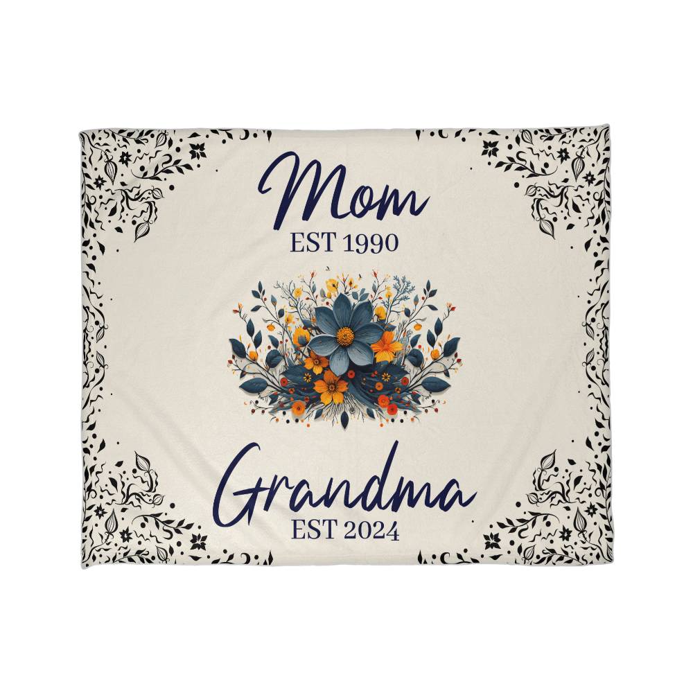 Mom Grandma Coral Fleece Blanket