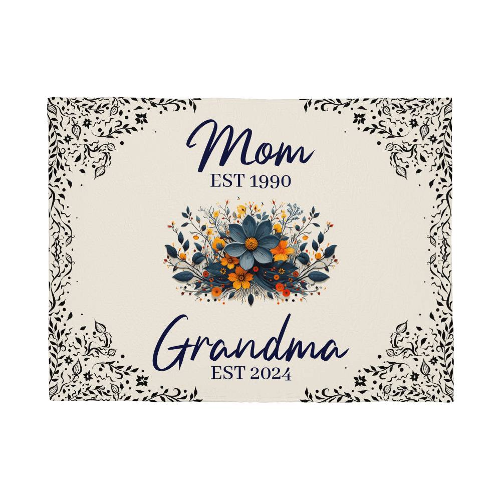 Mom Grandma Coral Fleece Blanket