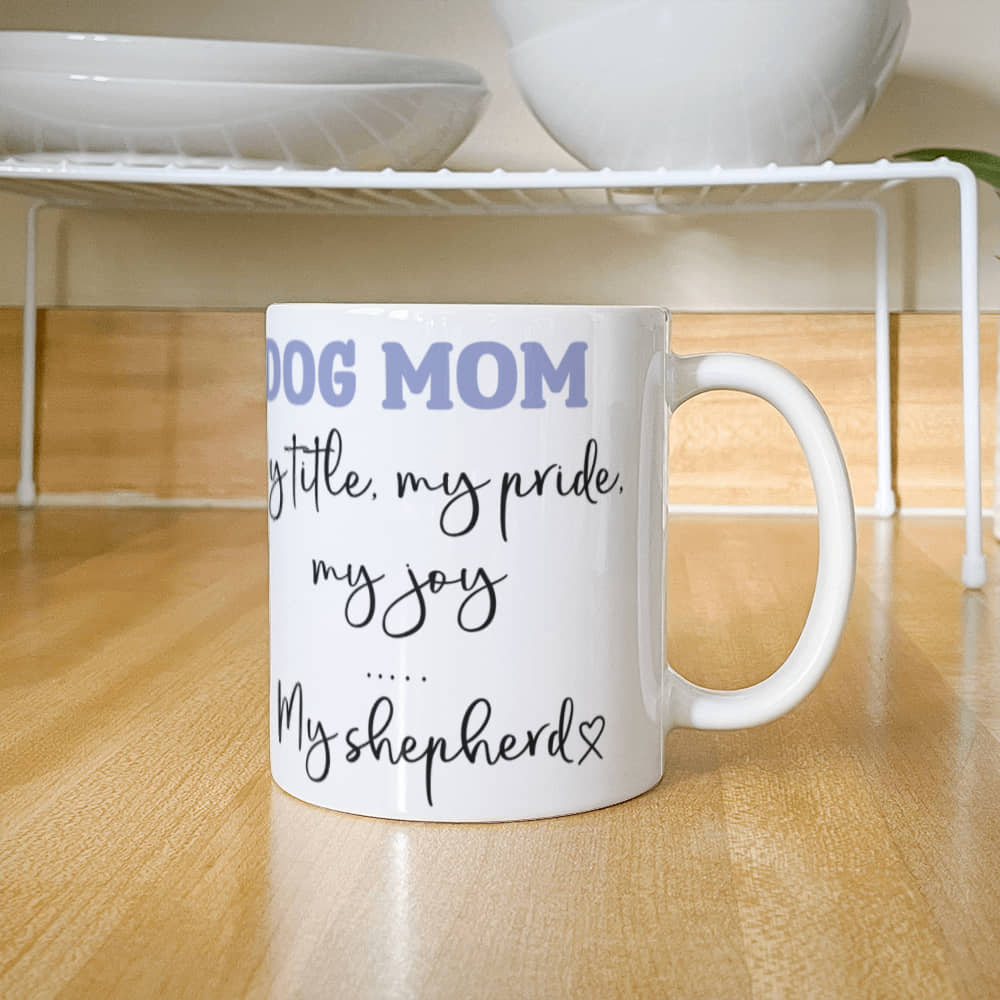 DOG MOM White Ceramic Mug