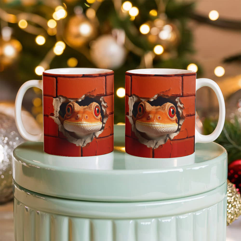 Funny Lizard Coffee Ceramic Mug !