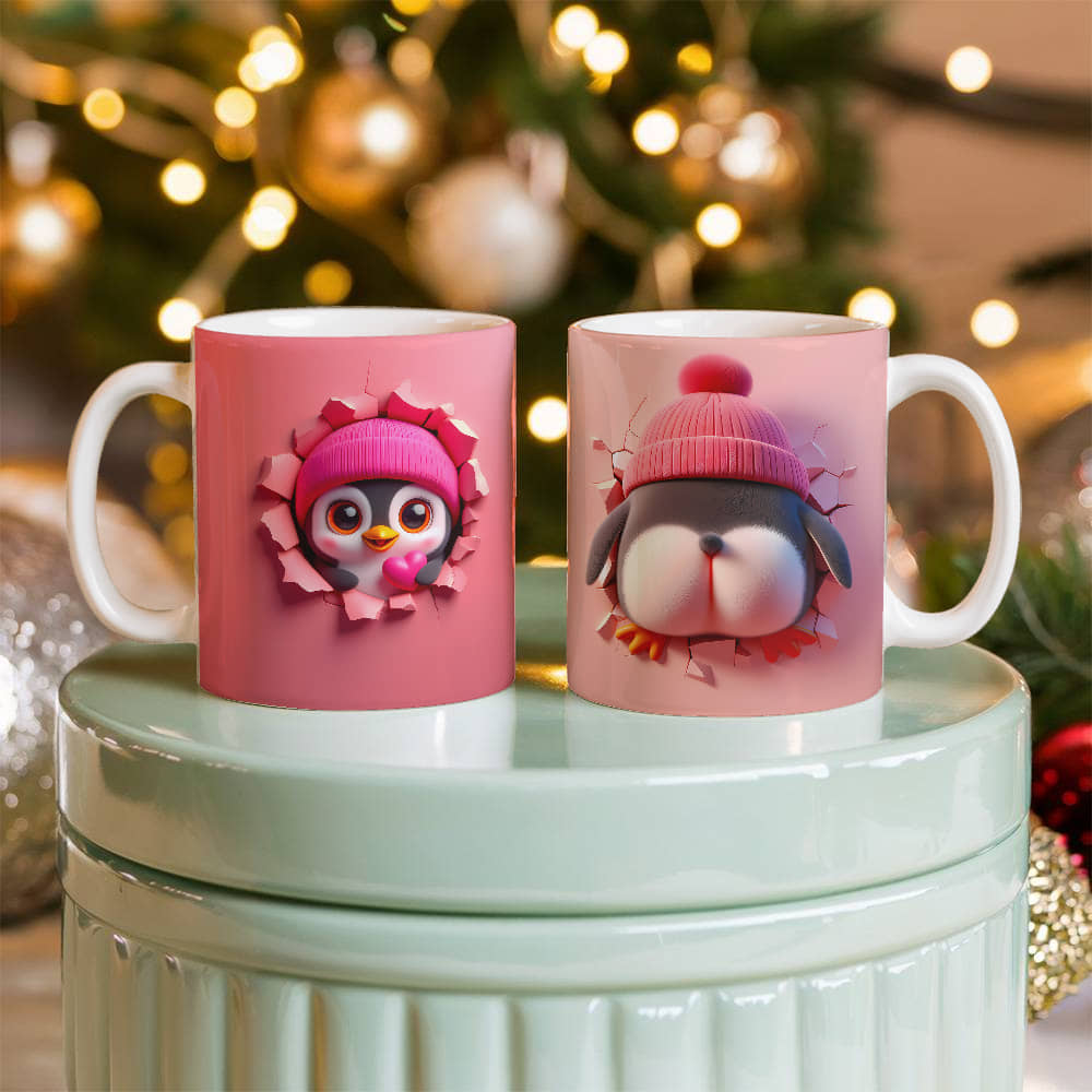 Valentine's Penguin Ceramic Mug