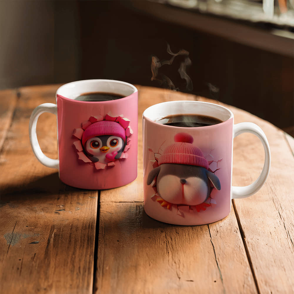 Valentine's Penguin Ceramic Mug
