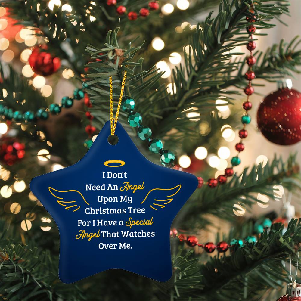 Angel High Gloss Star Ornament
