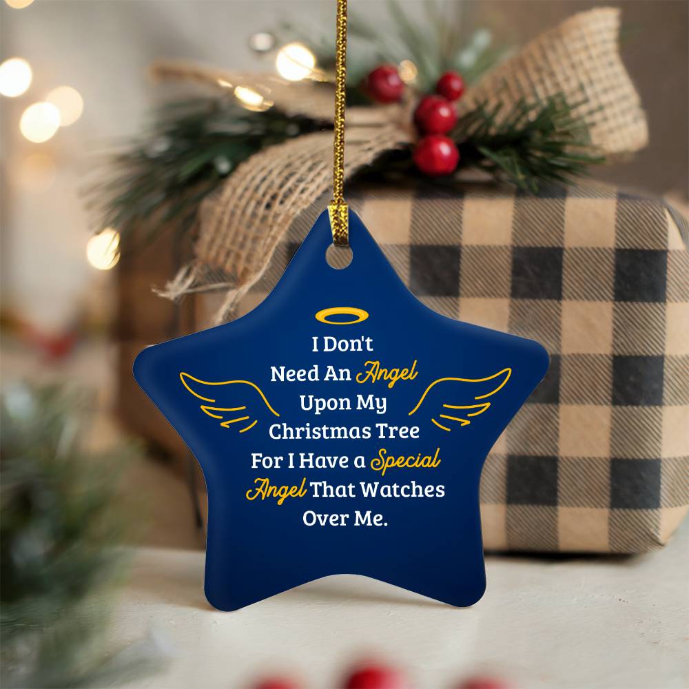 Angel High Gloss Star Ornament