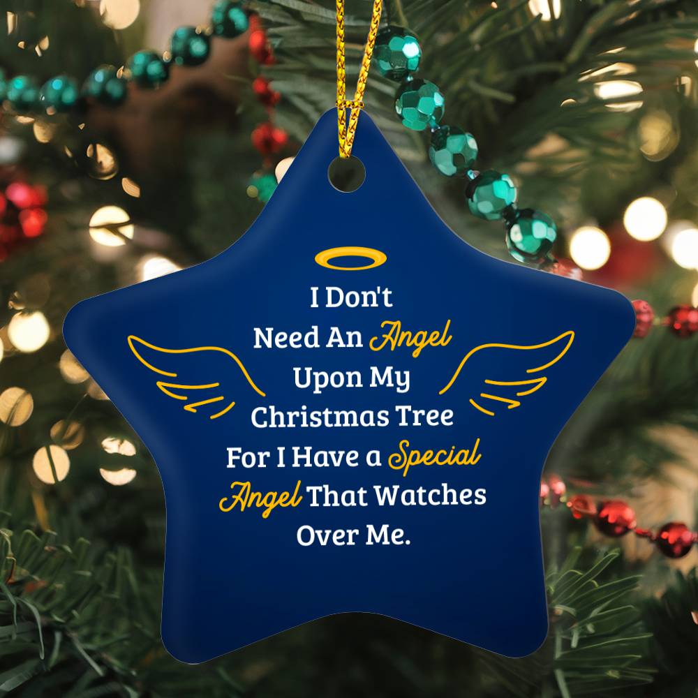 Angel High Gloss Star Ornament