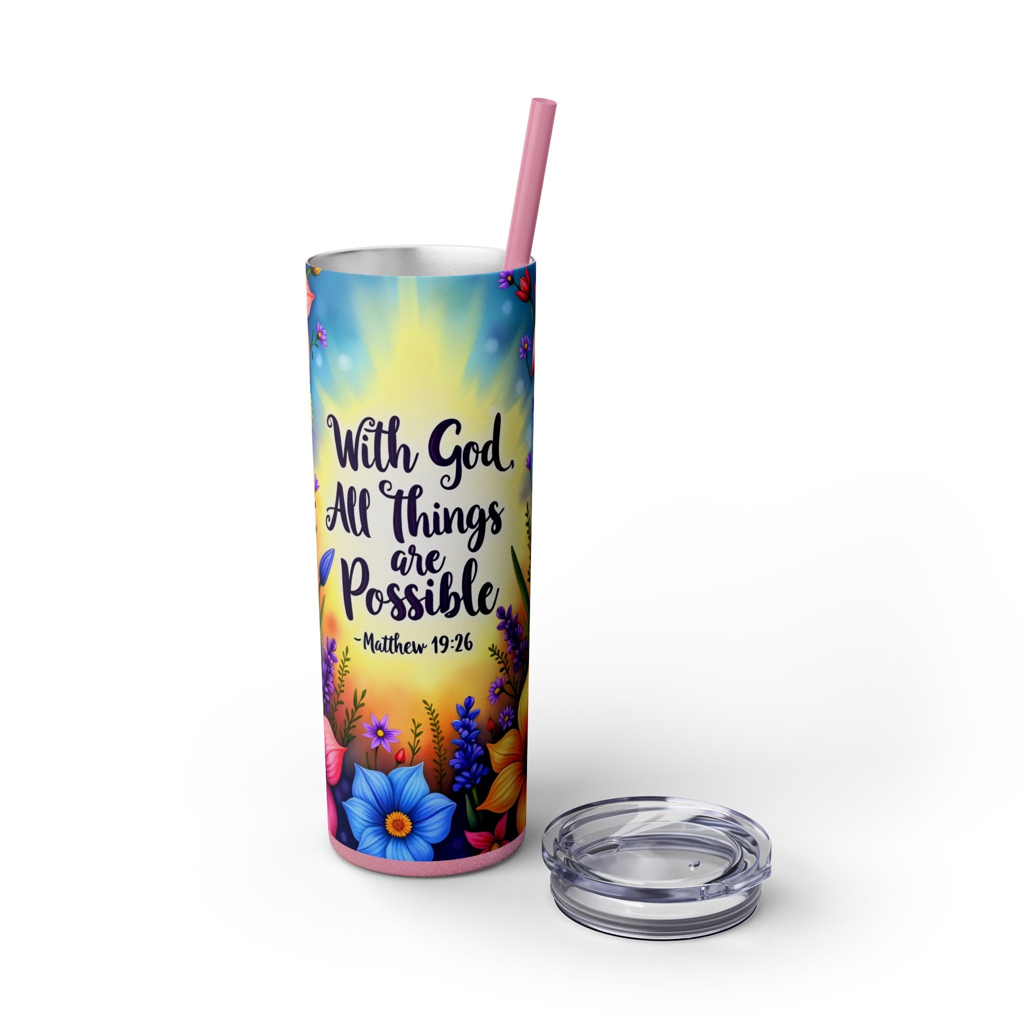 Skinny Tumbler with Straw, 20oz