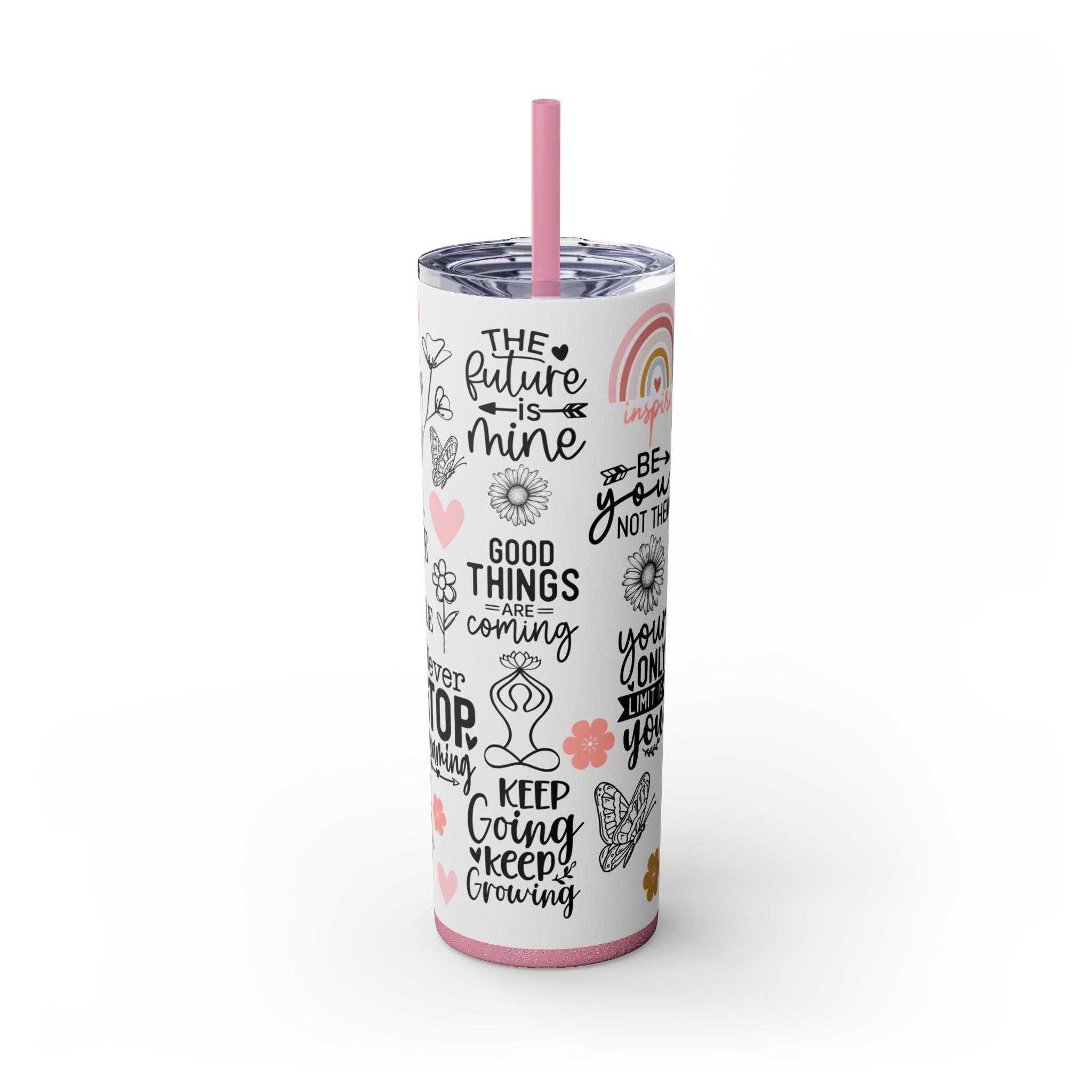 Skinny Tumbler with Straw, 20oz