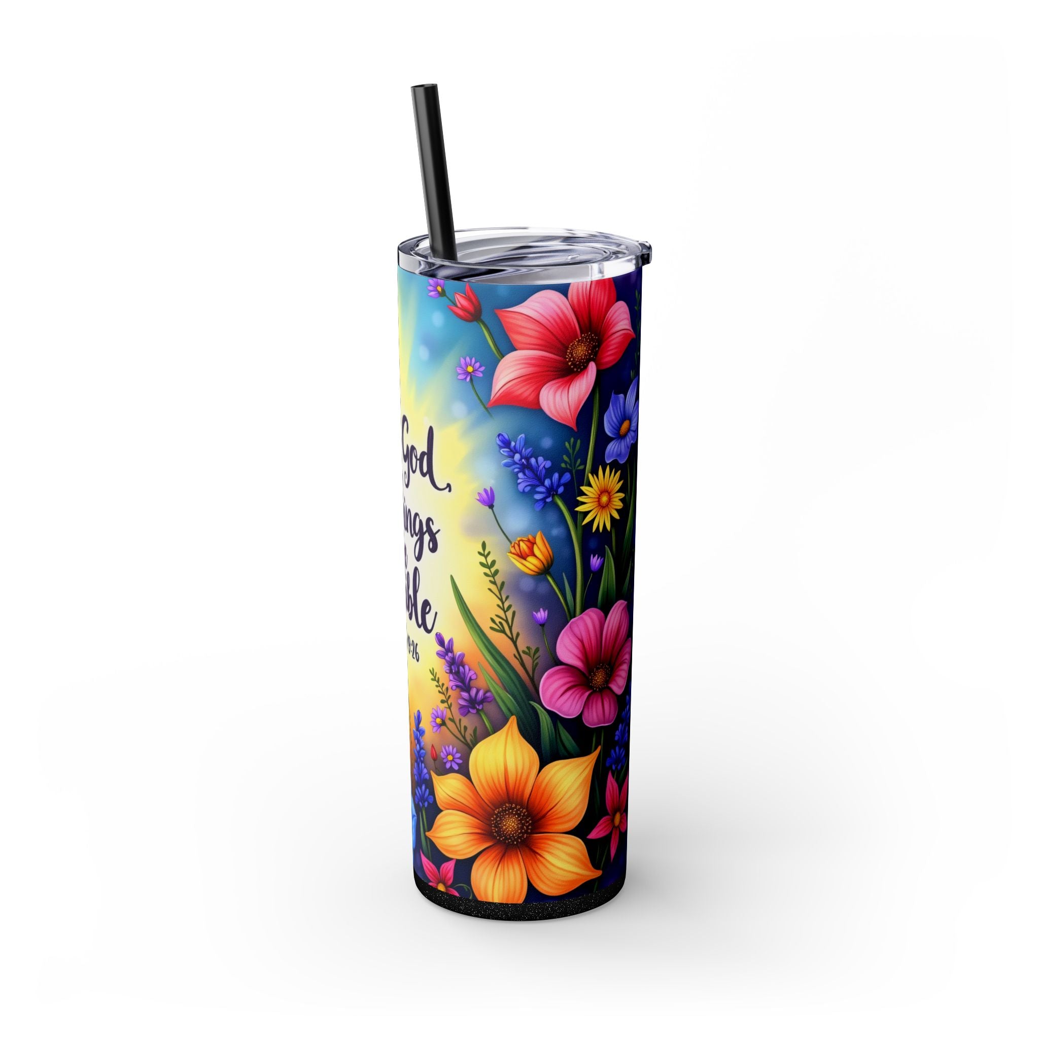 Skinny Tumbler with Straw, 20oz