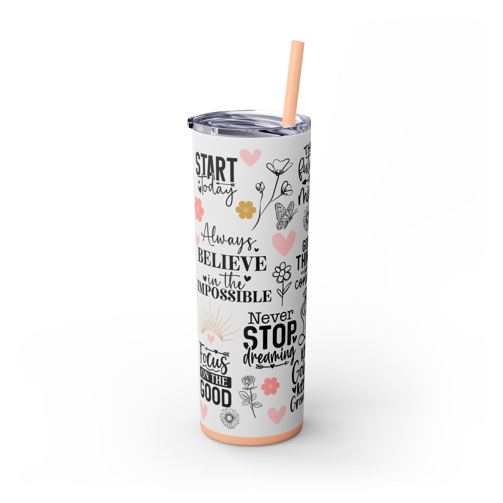 Skinny Tumbler with Straw, 20oz