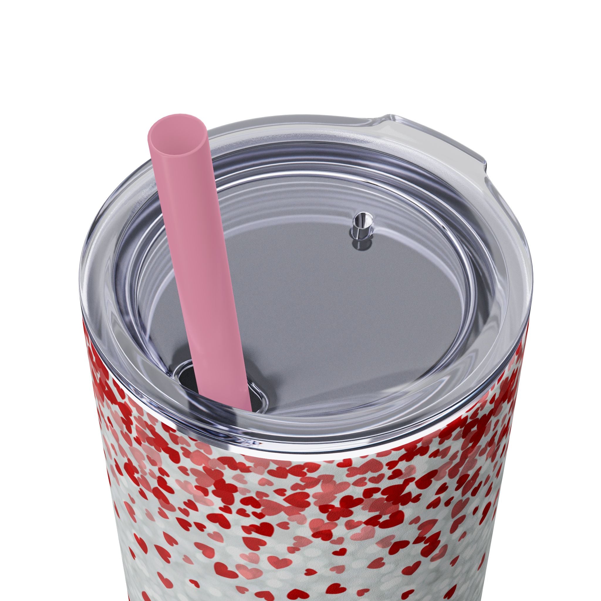 Tumbler with Straw, 20oz - Coffee My Valentine Skinny Tumbler