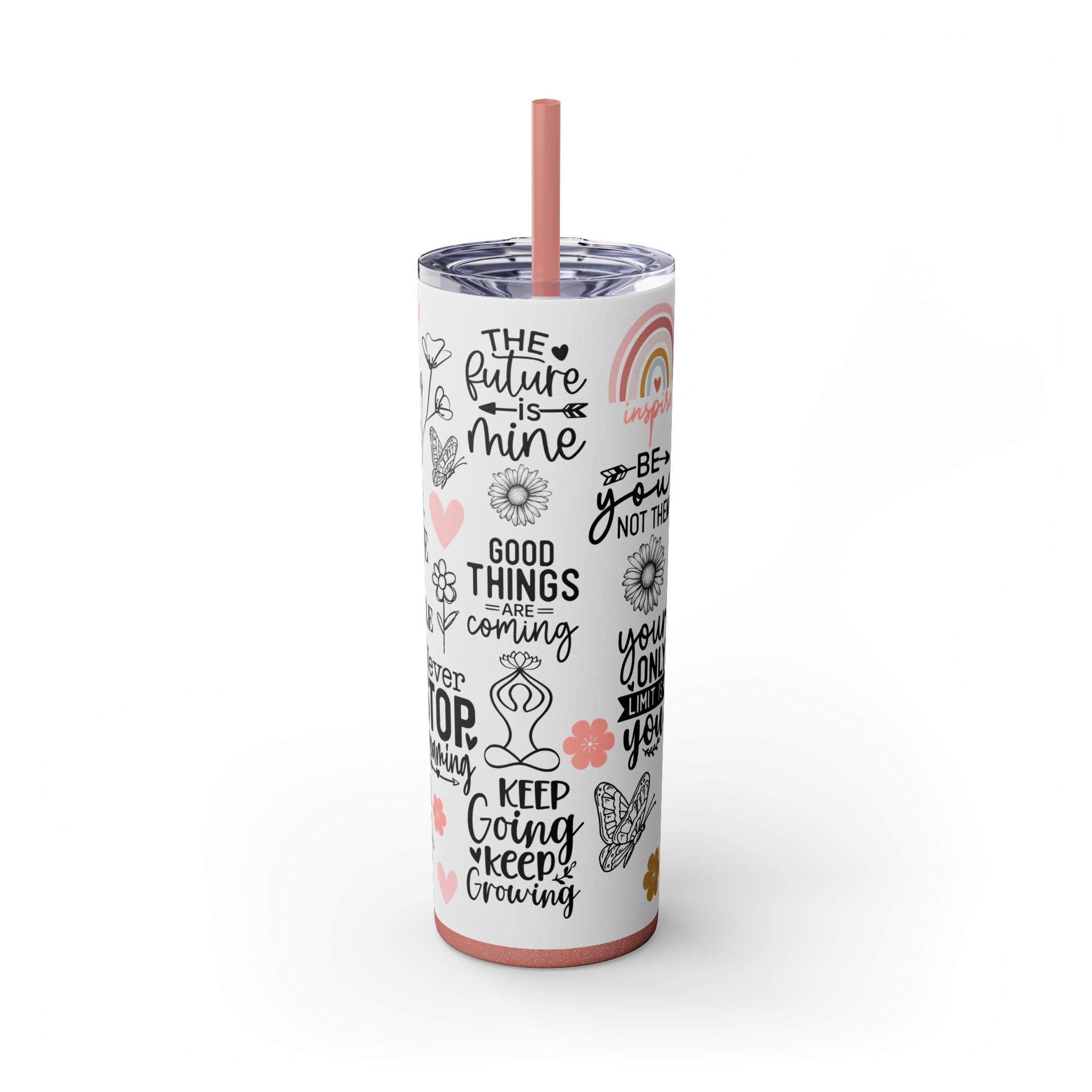 Skinny Tumbler with Straw, 20oz