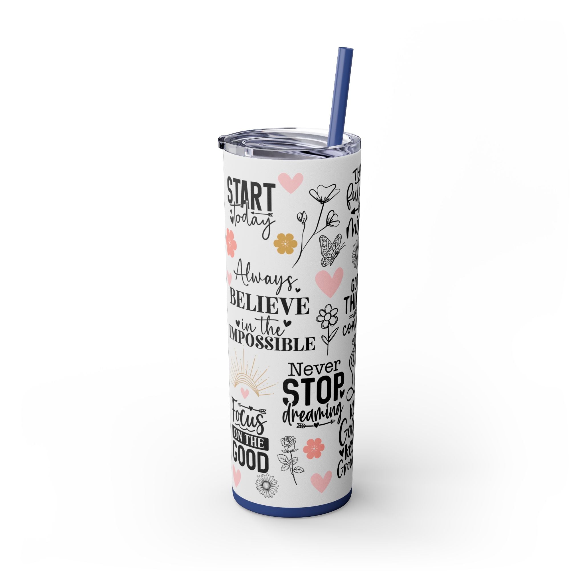 Skinny Tumbler with Straw, 20oz