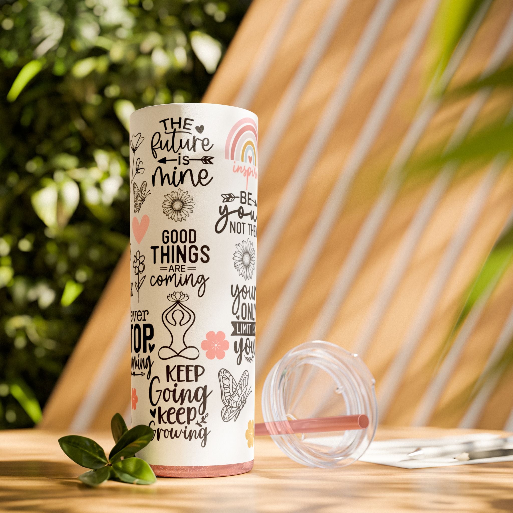 Skinny Tumbler with Straw, 20oz