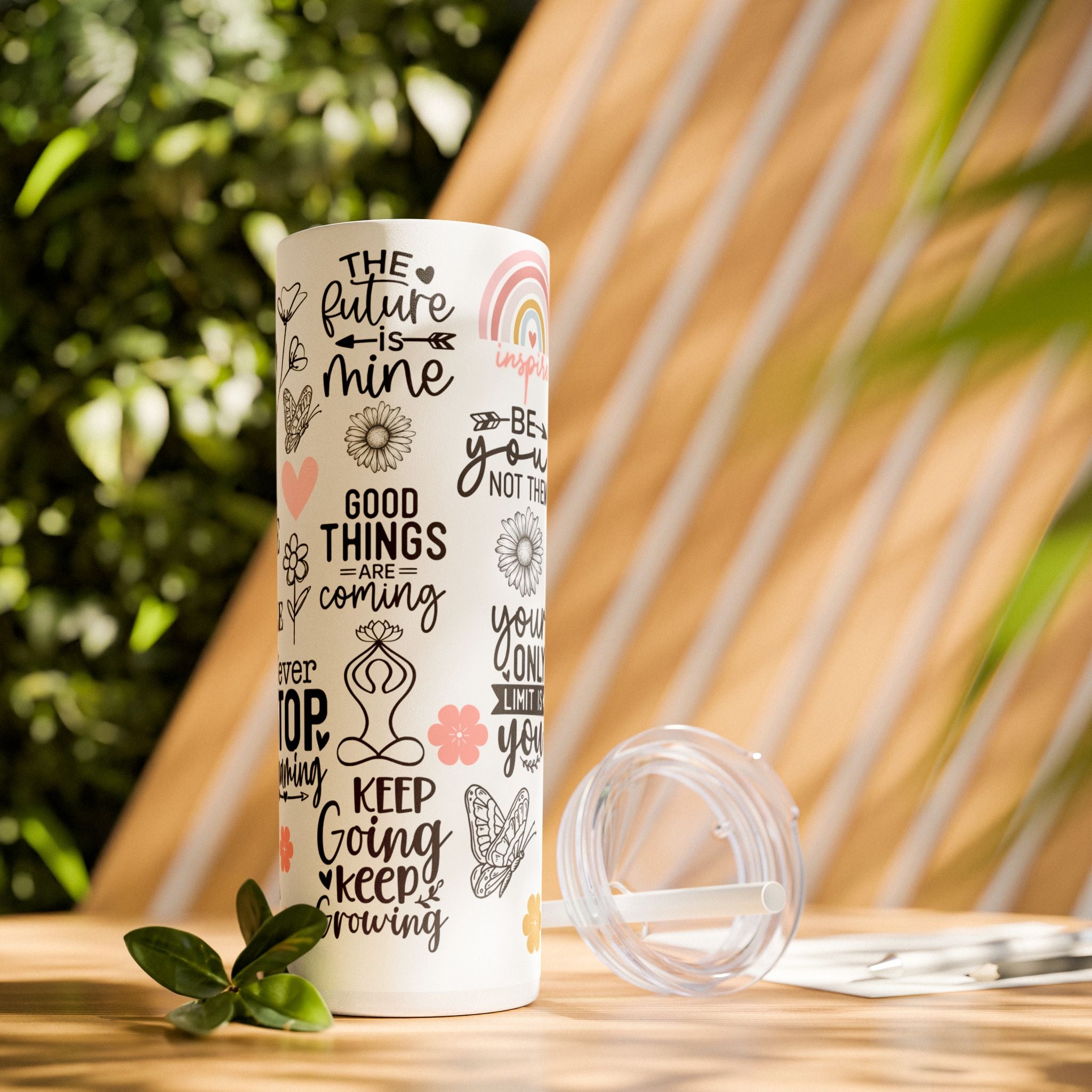 Skinny Tumbler with Straw, 20oz