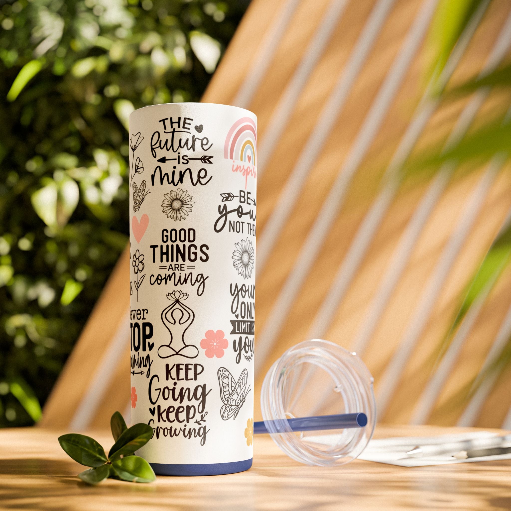 Skinny Tumbler with Straw, 20oz
