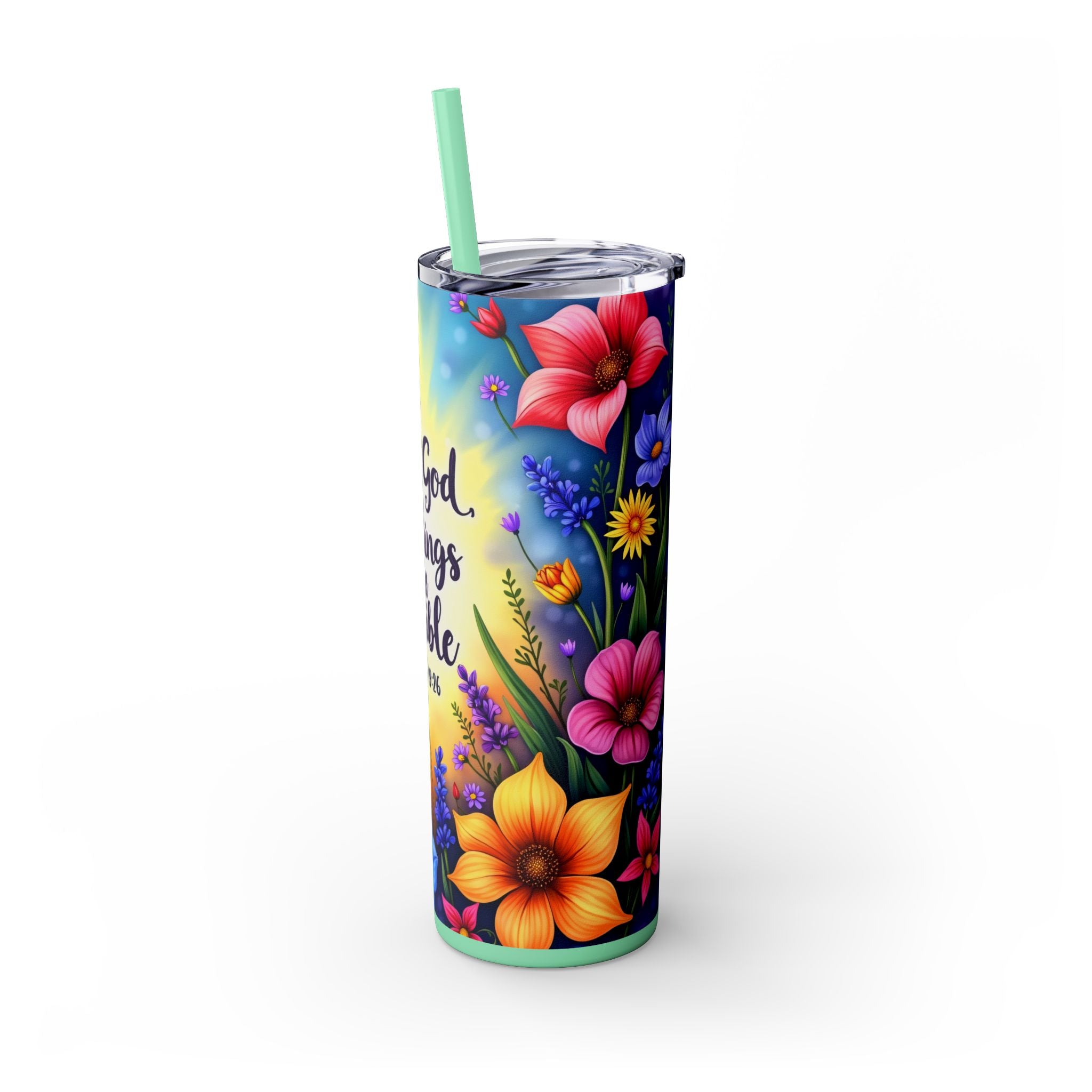 Skinny Tumbler with Straw, 20oz