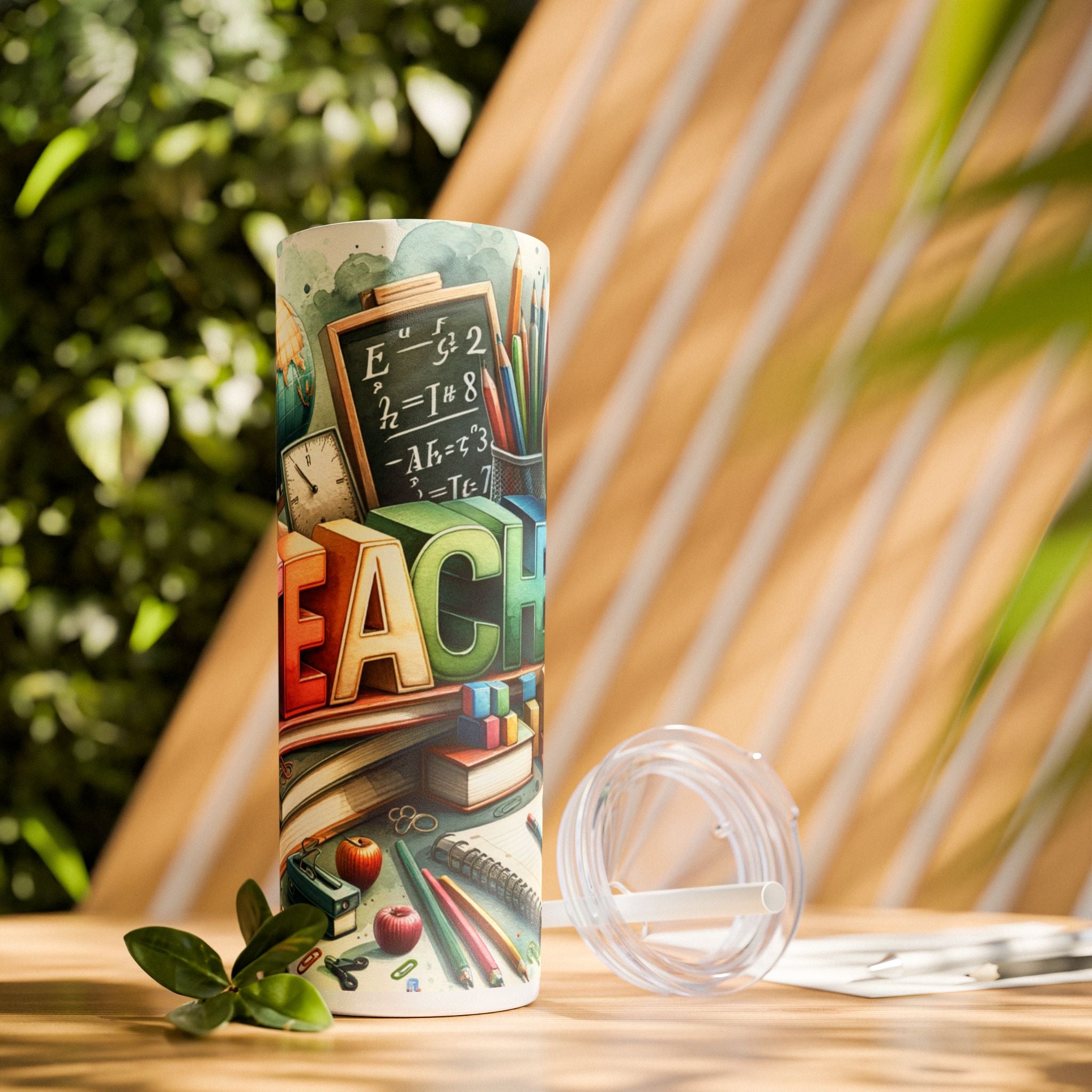 Skinny Tumbler with Straw, 20oz