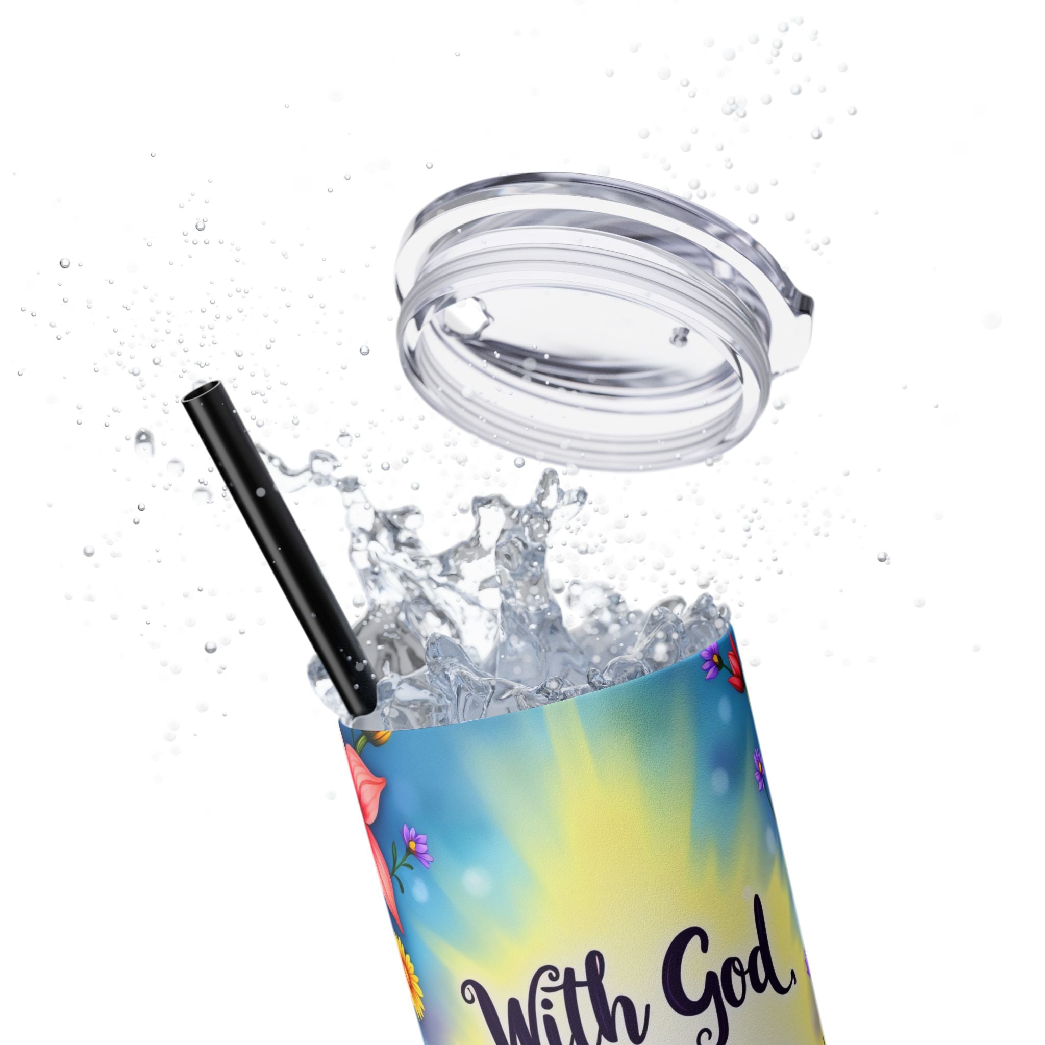 Skinny Tumbler with Straw, 20oz