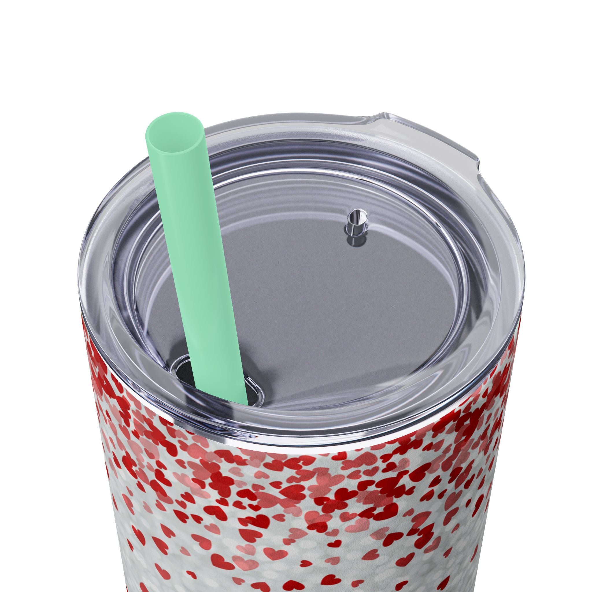 Tumbler with Straw, 20oz - Coffee My Valentine Skinny Tumbler