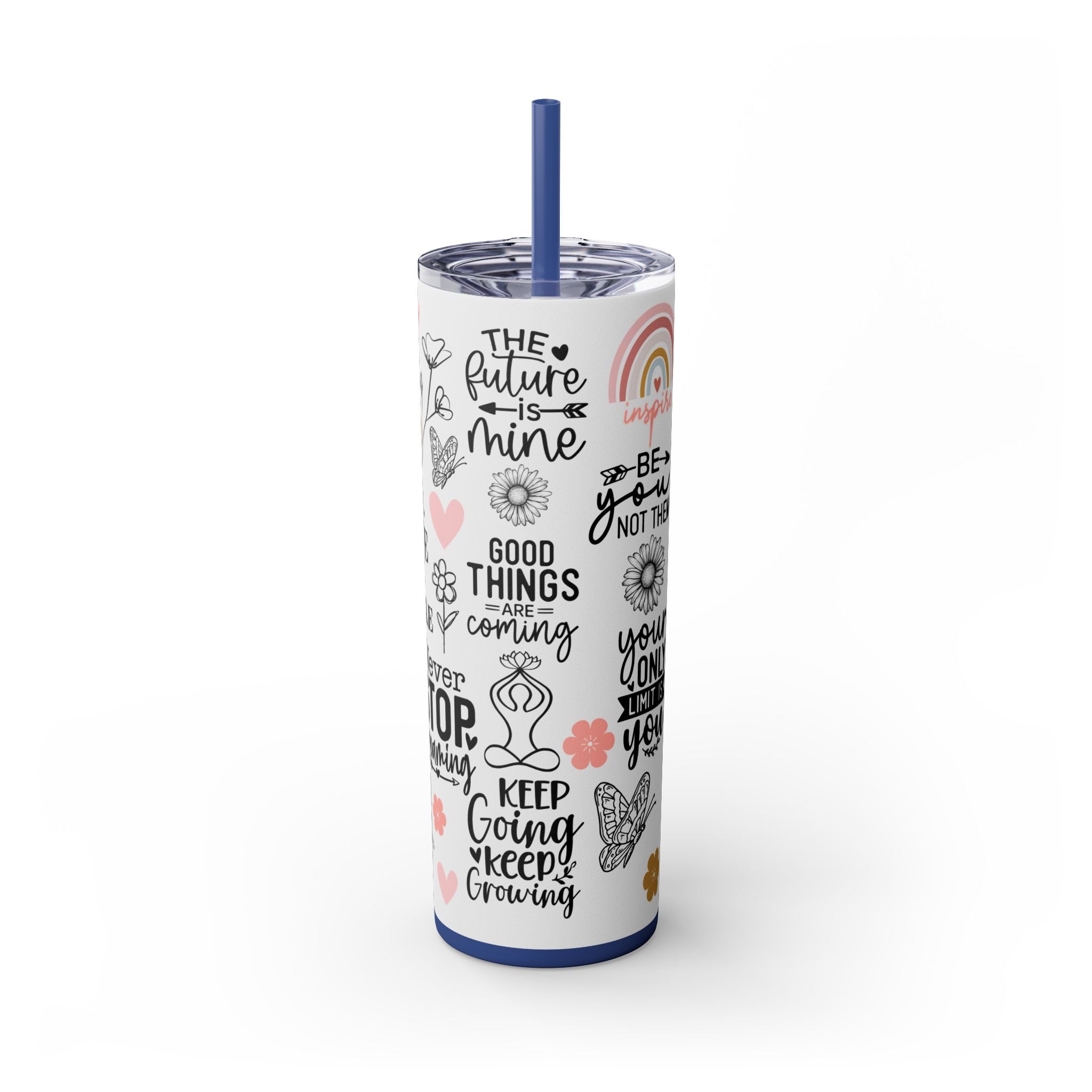 Skinny Tumbler with Straw, 20oz