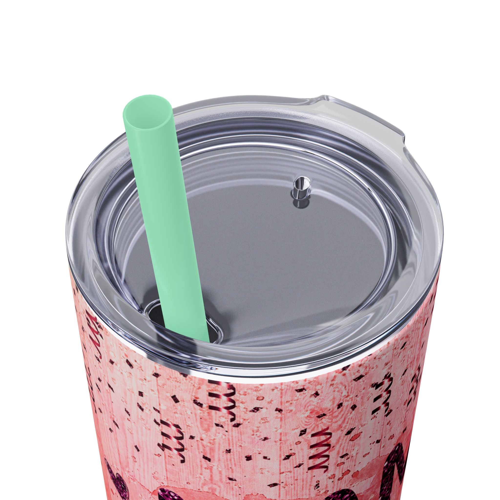 Tumbler Mug - Mama Valentine Skinny Tumbler with Straw, 20oz