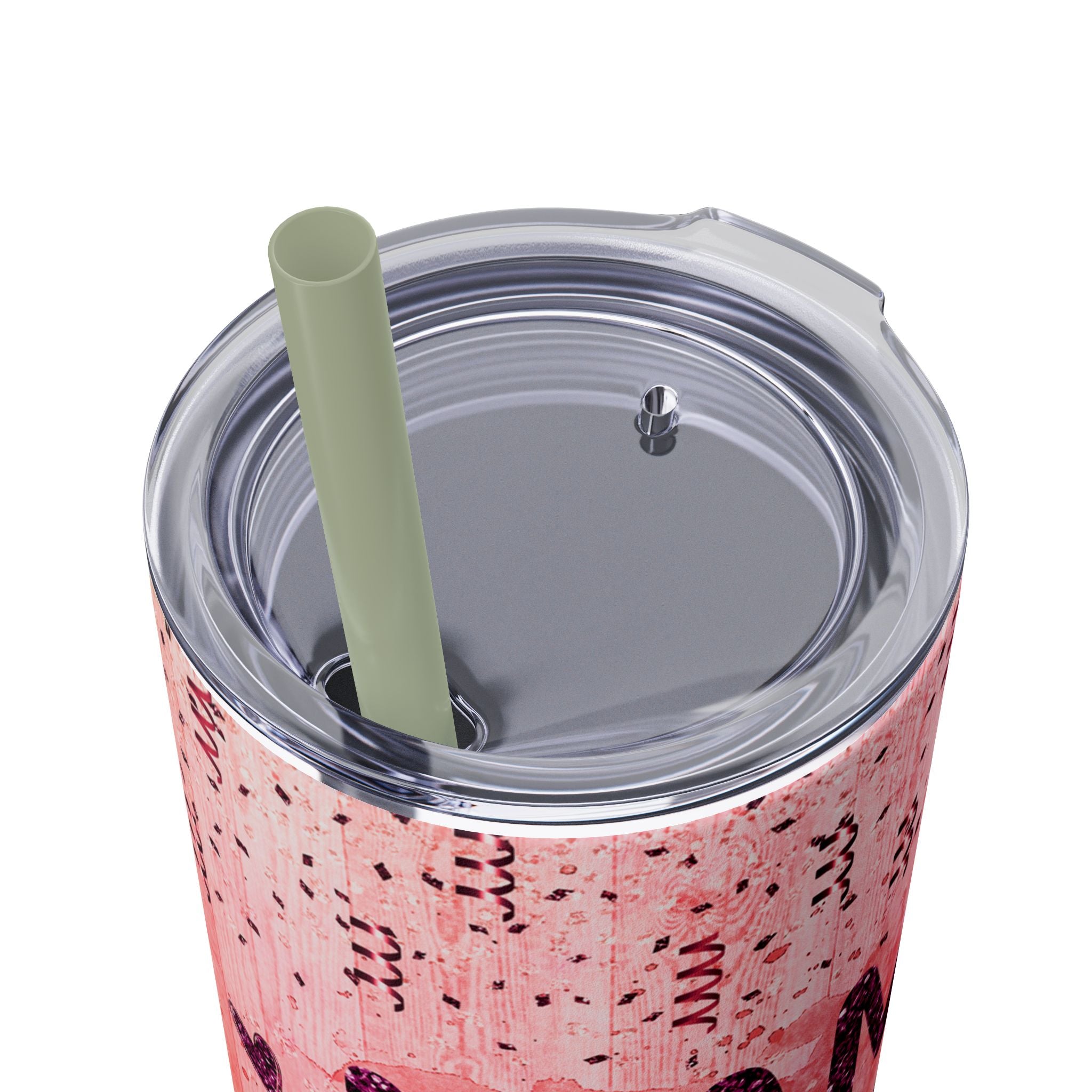 Tumbler Mug - Mama Valentine Skinny Tumbler with Straw, 20oz
