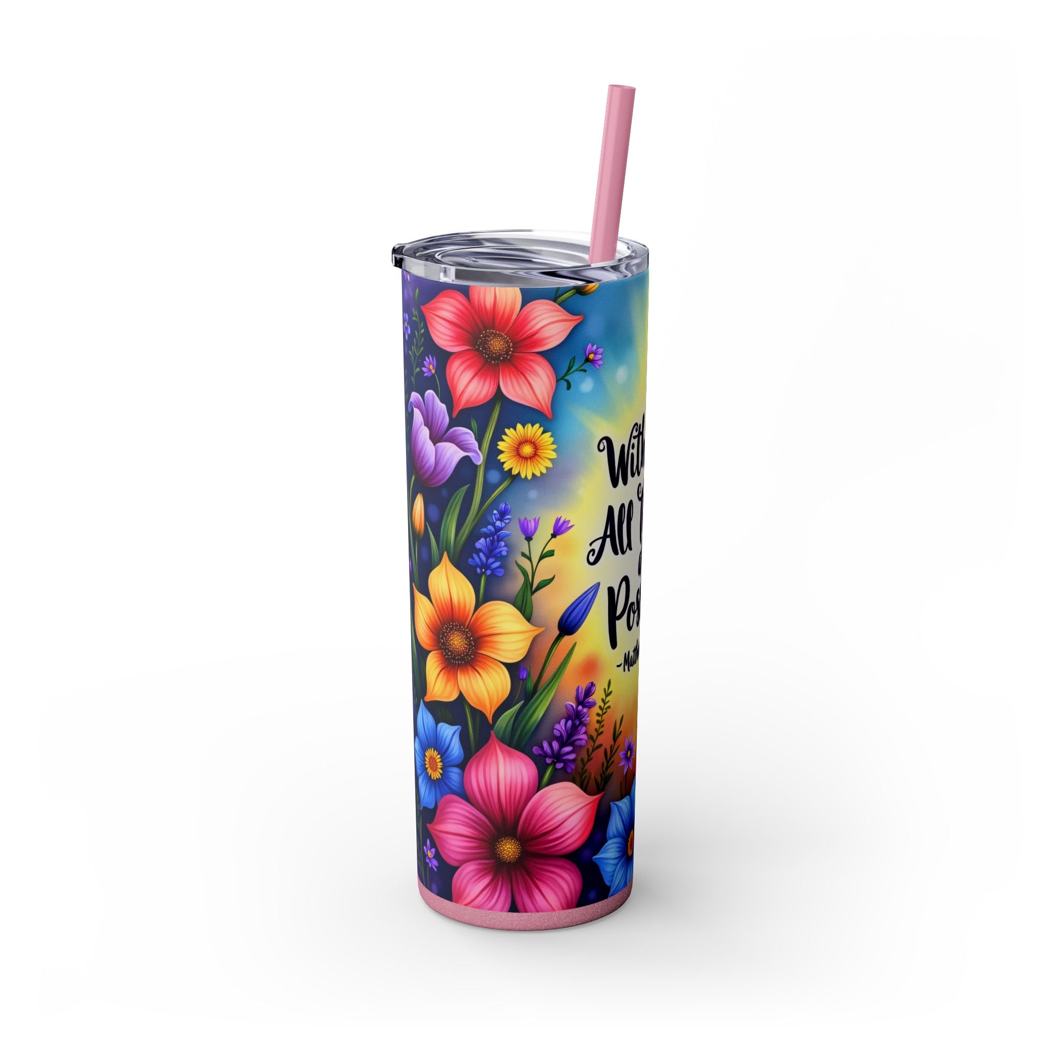 Skinny Tumbler with Straw, 20oz