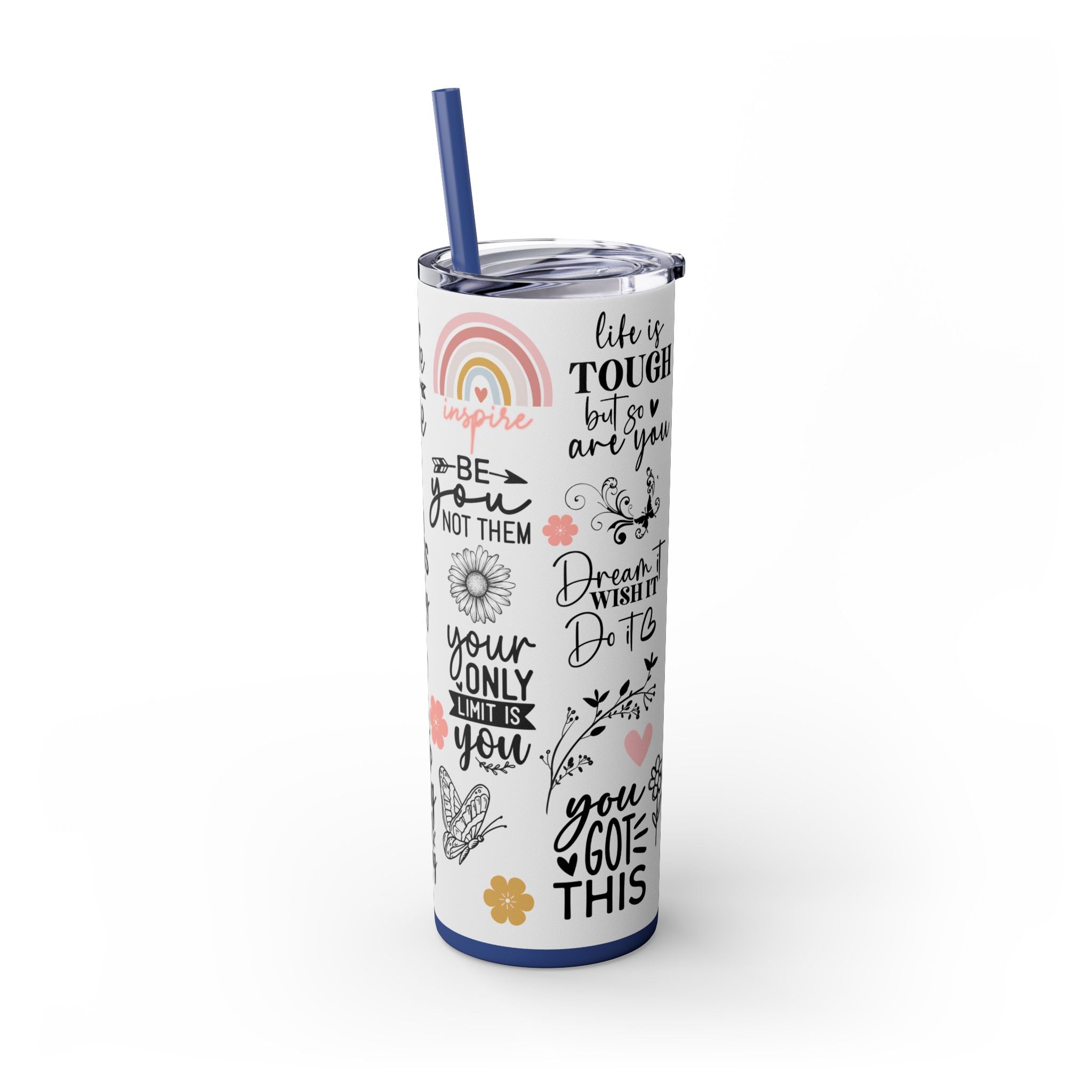Skinny Tumbler with Straw, 20oz