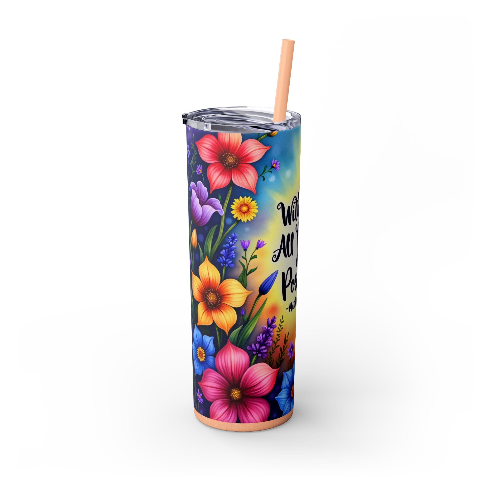 Skinny Tumbler with Straw, 20oz