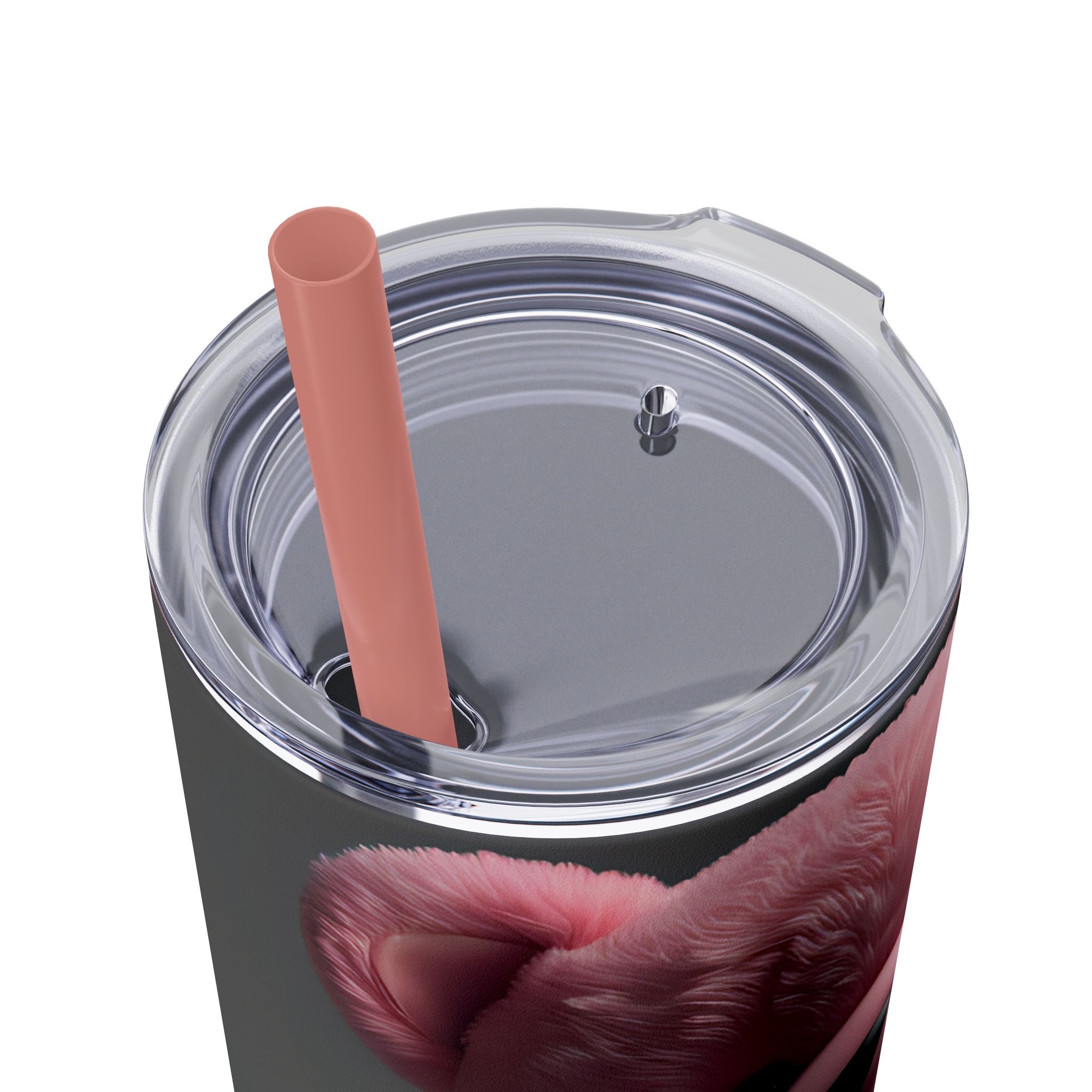 Tumbler with Straw - Valentine's Day Teddy Bears Design