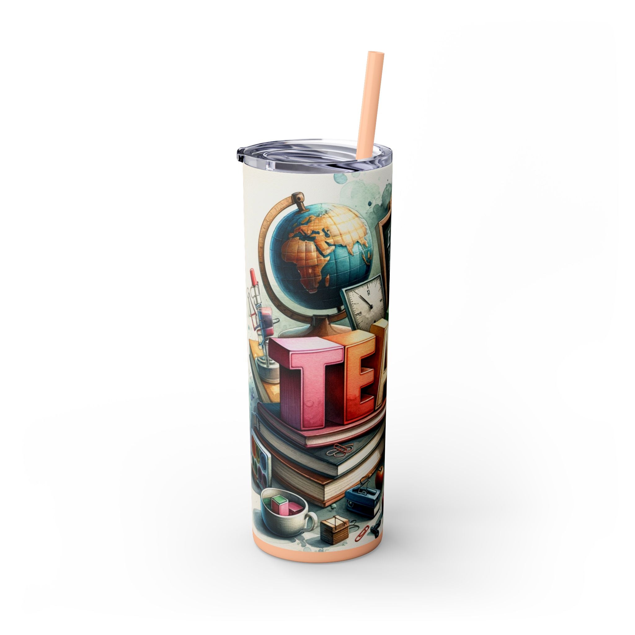 Skinny Tumbler with Straw, 20oz