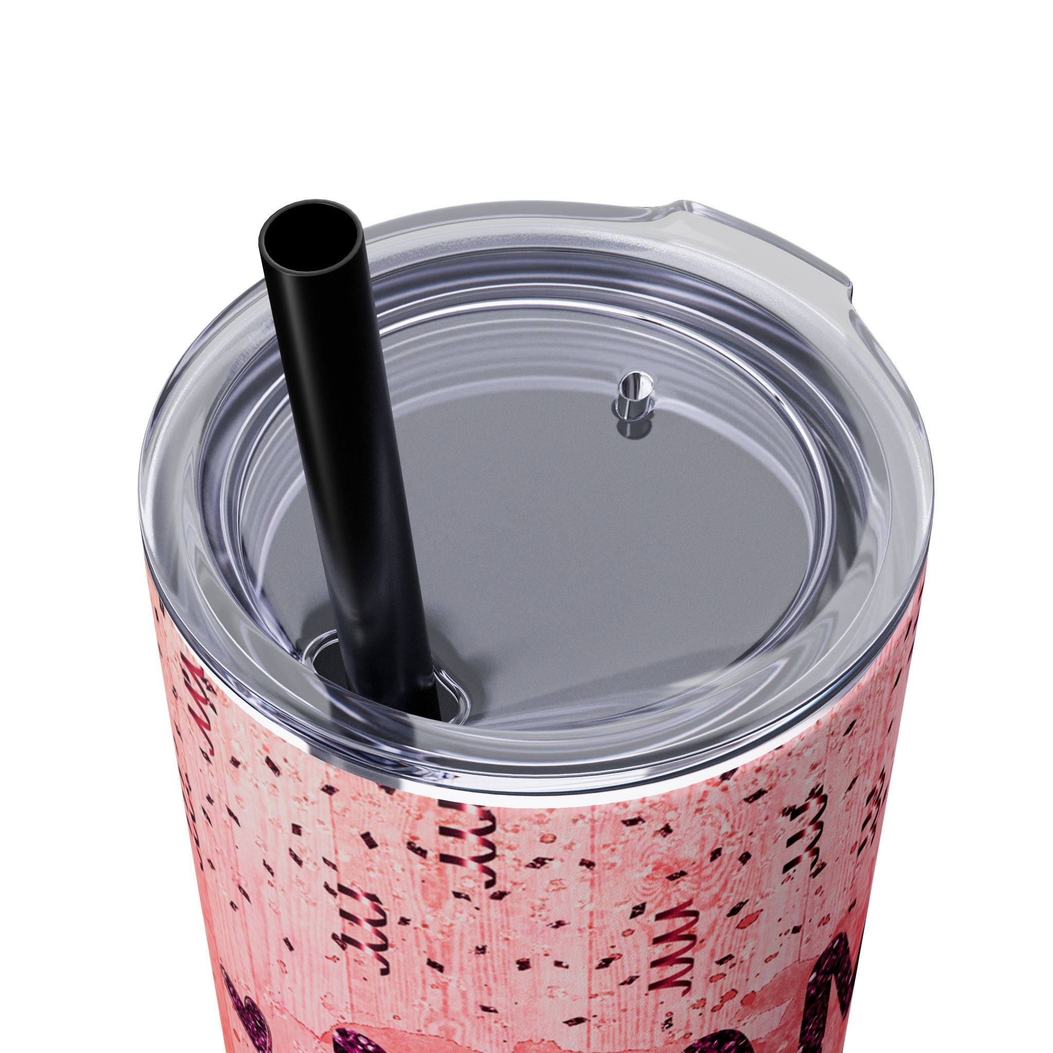 Tumbler Mug - Mama Valentine Skinny Tumbler with Straw, 20oz