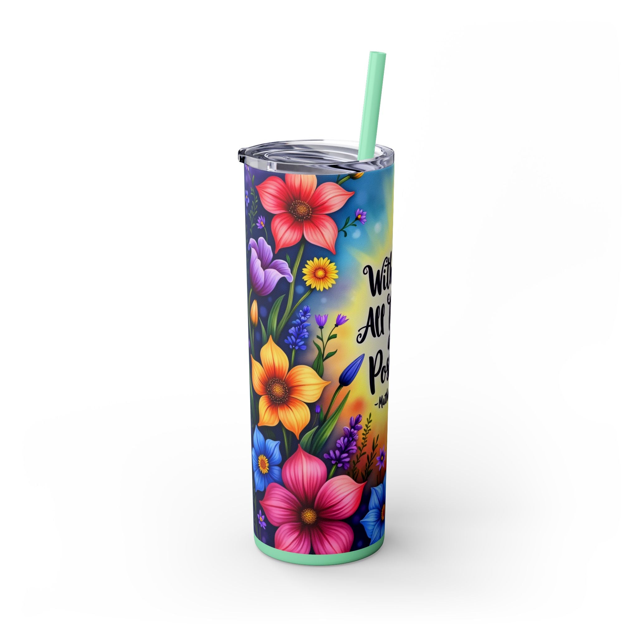 Skinny Tumbler with Straw, 20oz