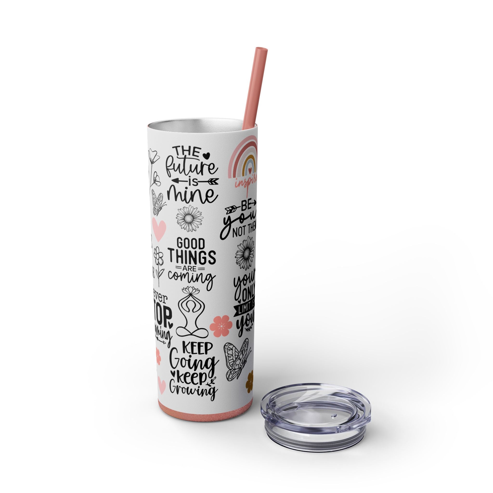 Skinny Tumbler with Straw, 20oz