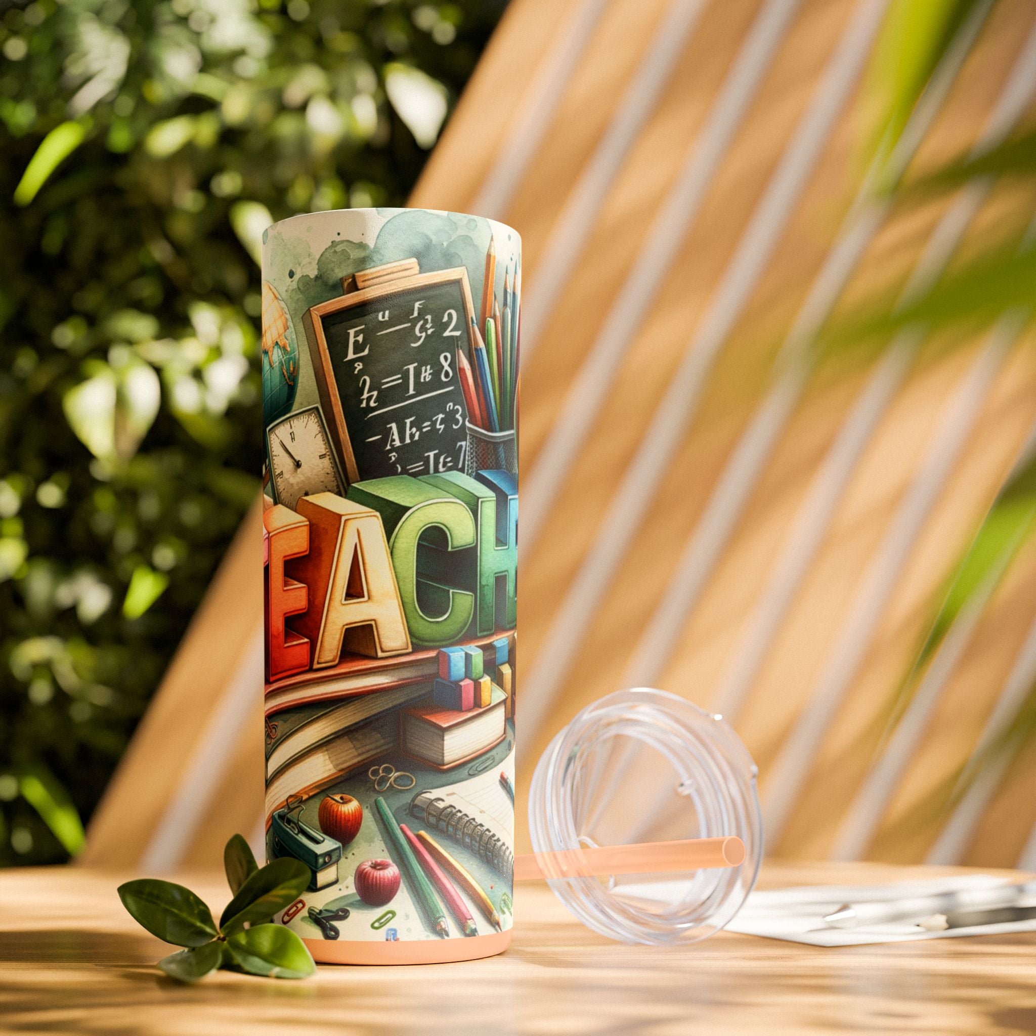 Skinny Tumbler with Straw, 20oz