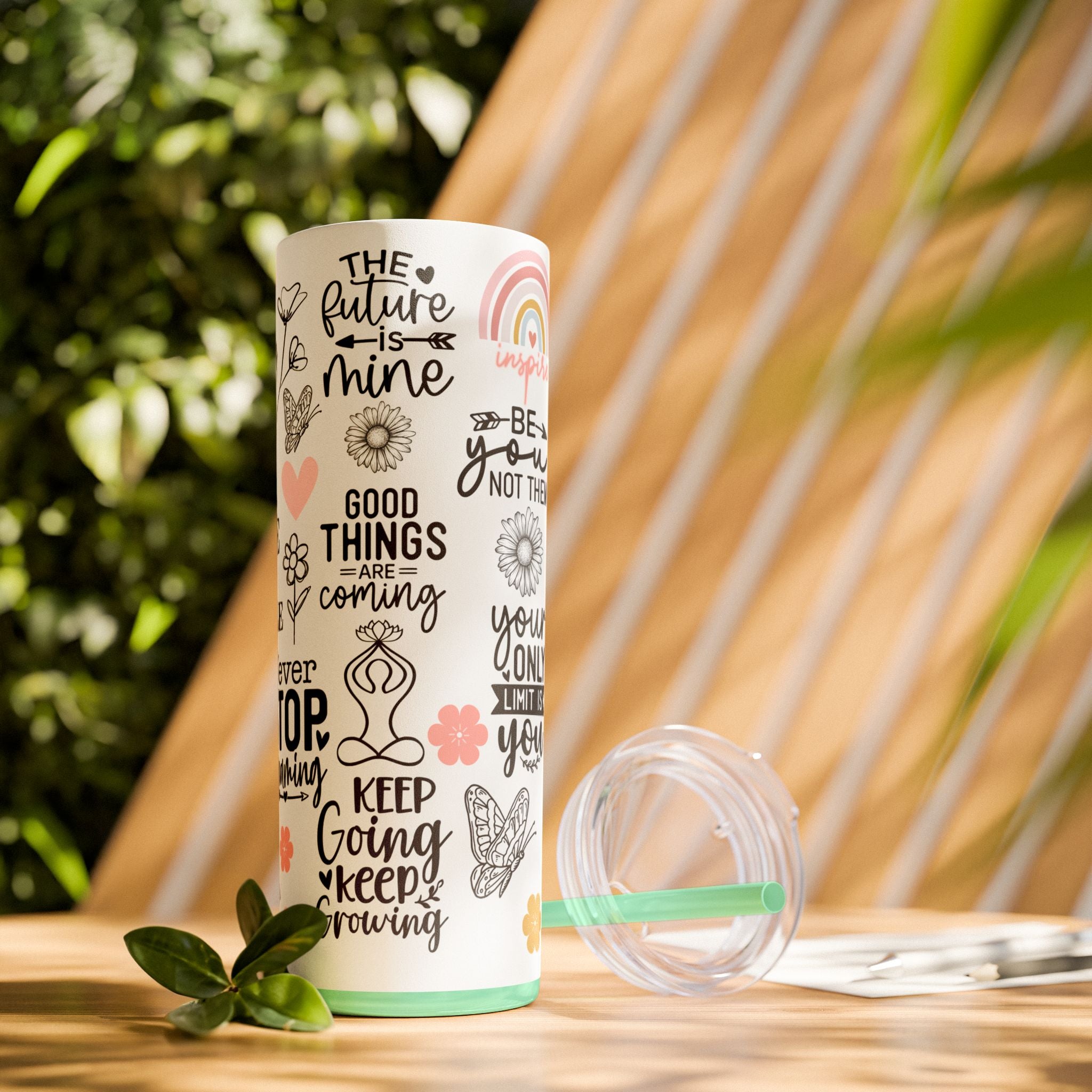 Skinny Tumbler with Straw, 20oz