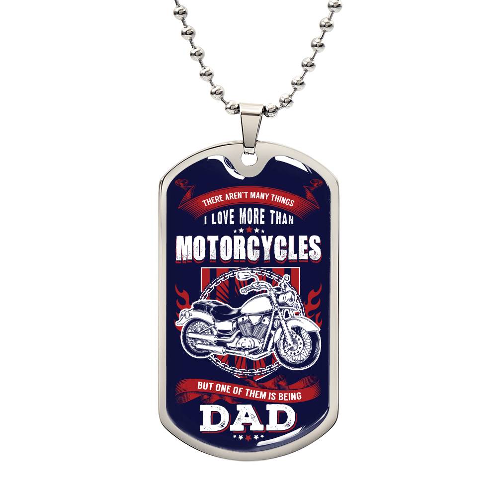 i love dad dog tag