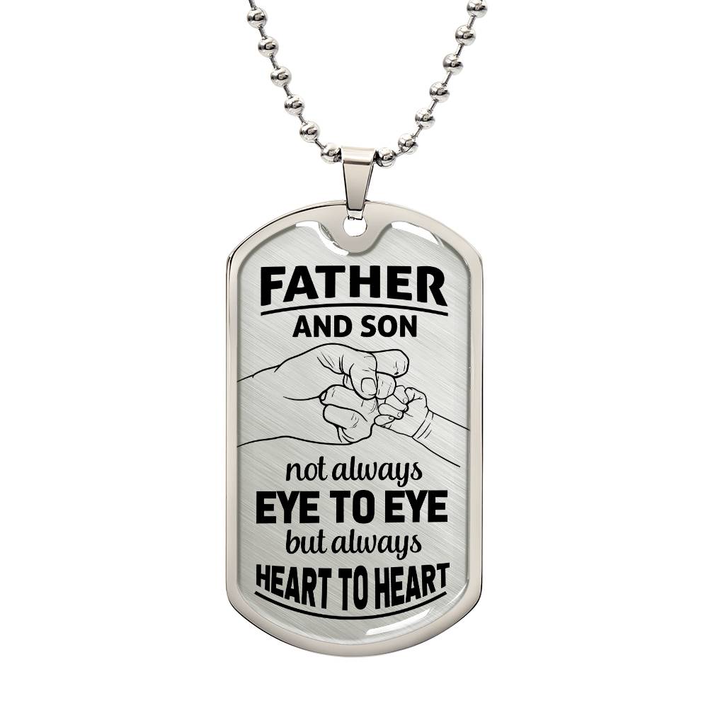 father and son dog tag