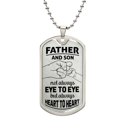 father and son dog tag